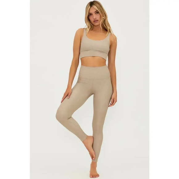 Beach Riot Ayla ribbed tan/taupe leggings size S. - Picture 1 of 10